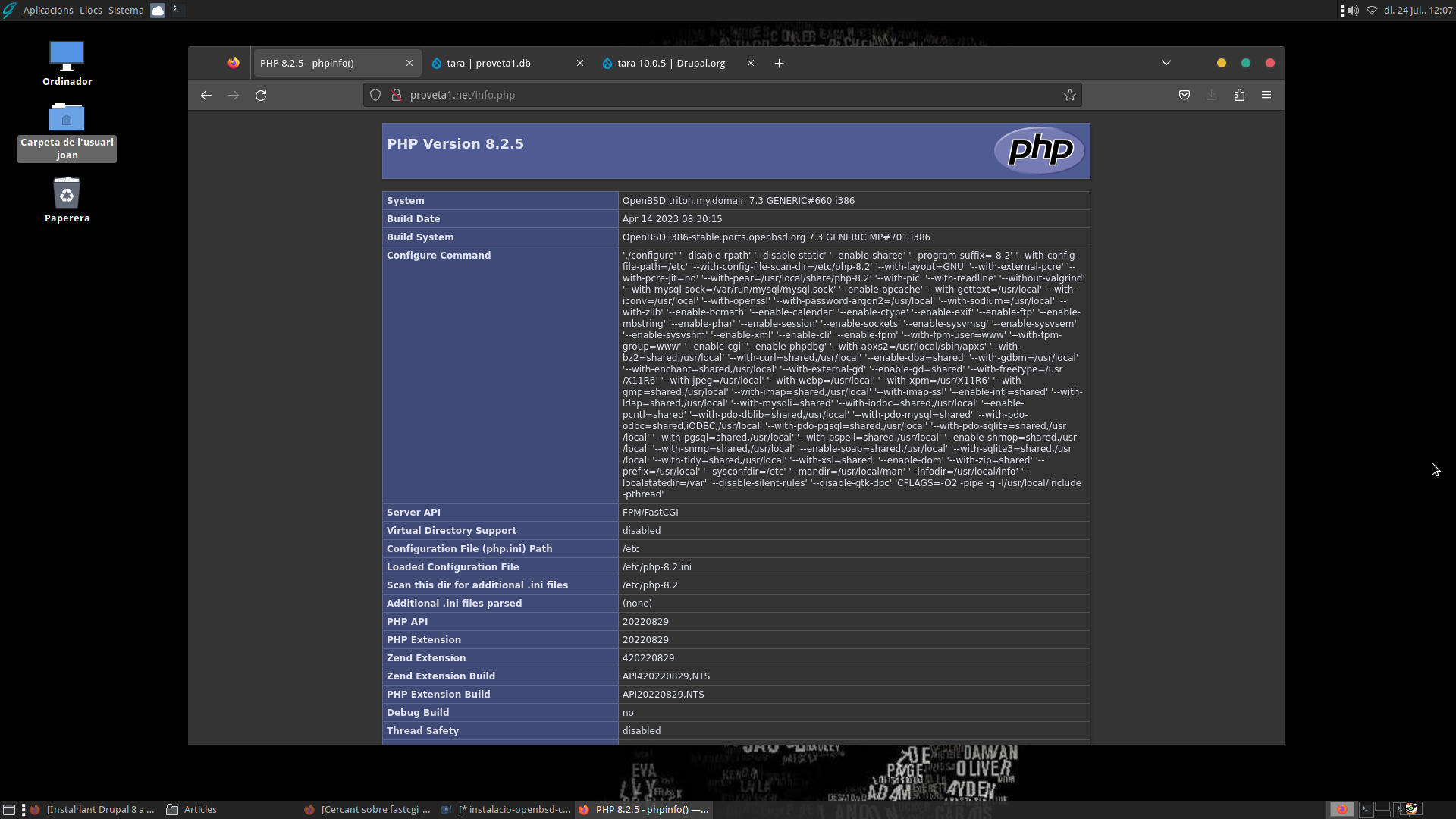 OpenBSD 7.3 i Drupal 10.1.1