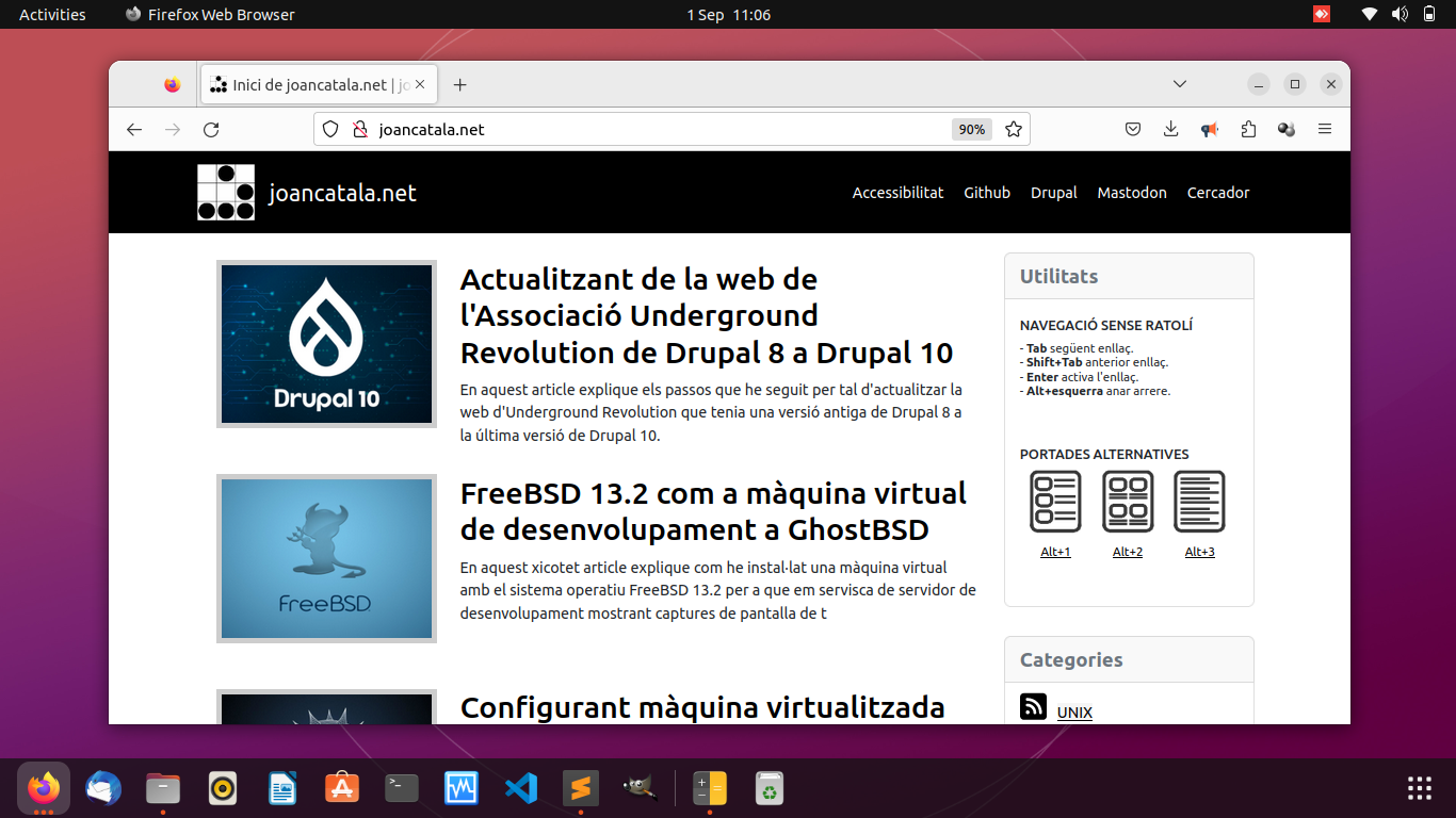 Actualitzant el Drupal de la meua web personal a la última versió de Drupal 10