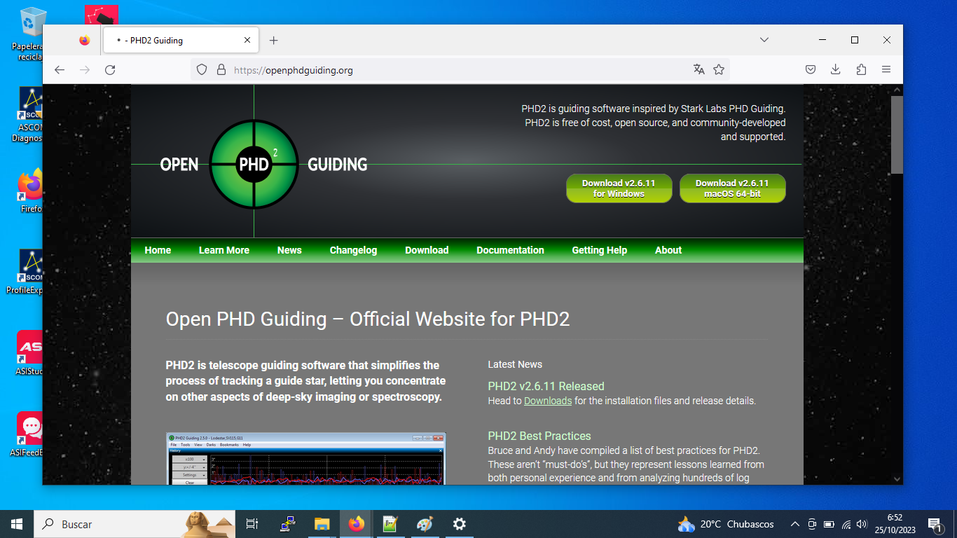 PHD2 Guiding
