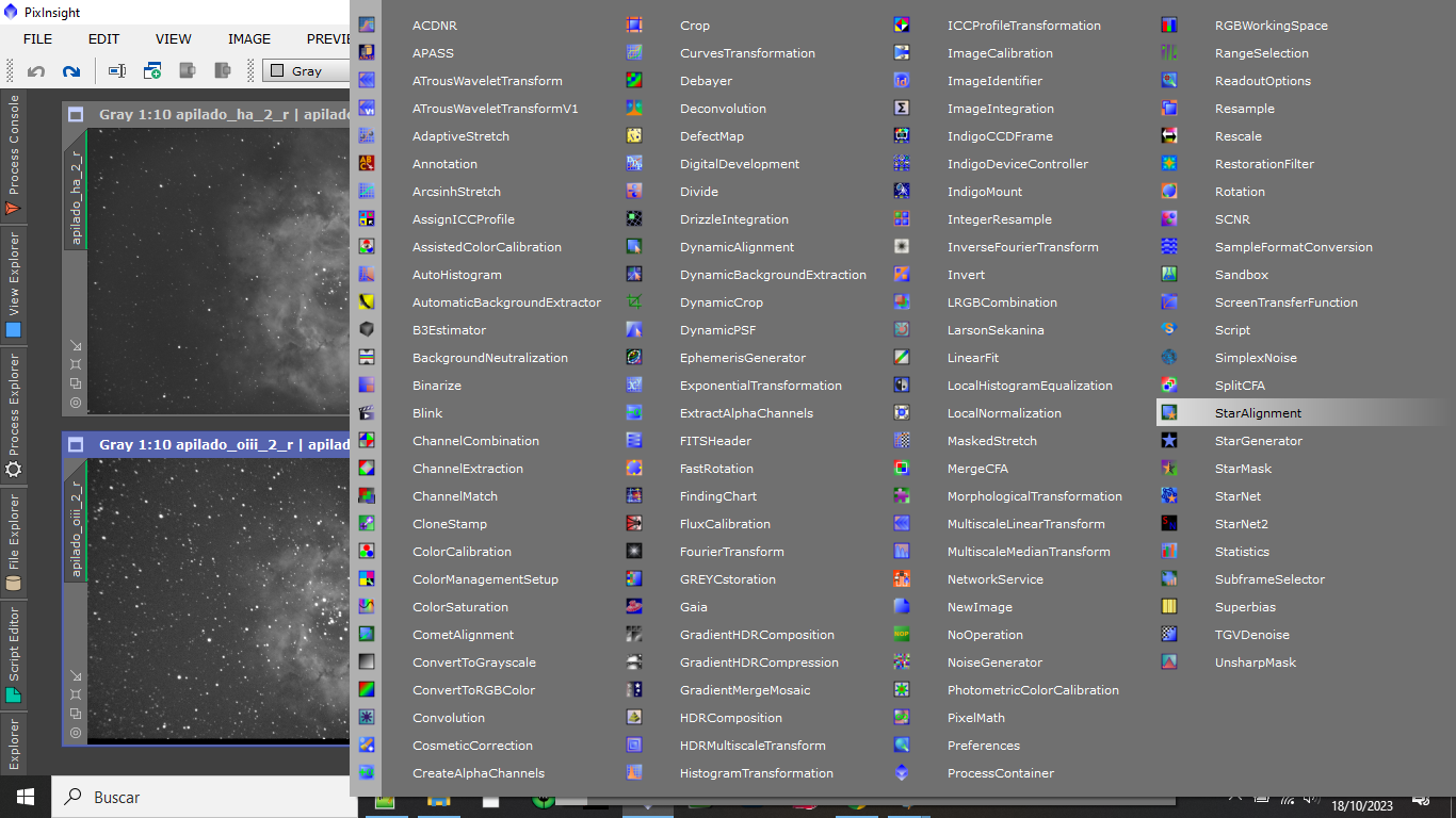 Alineació d'estreles a Pixinsight