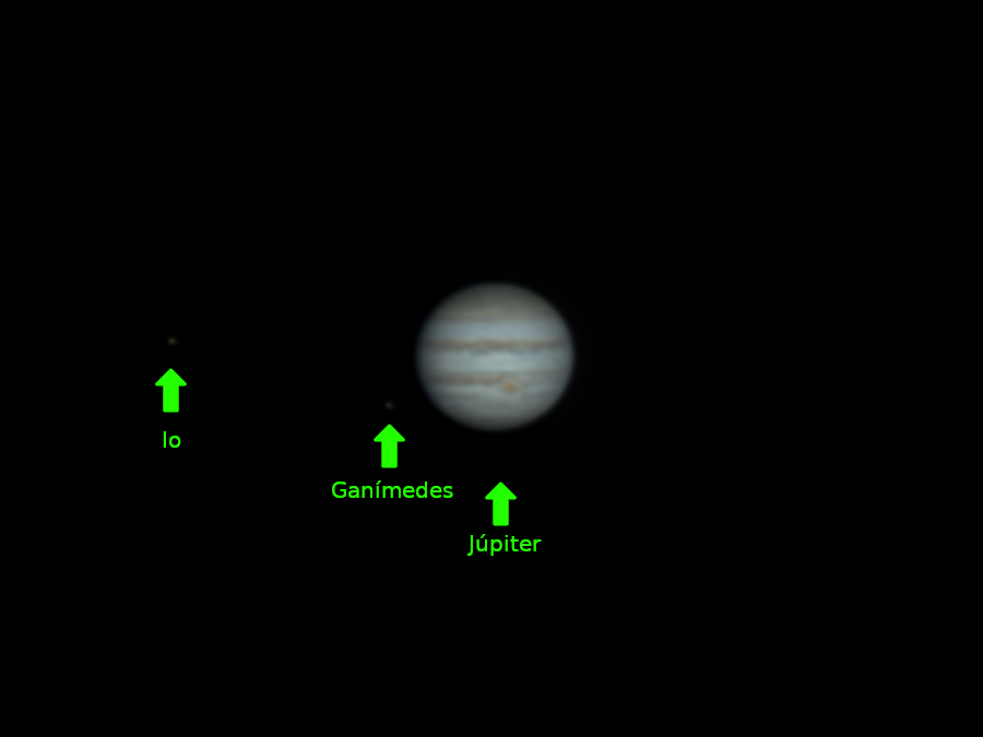 Júpiter, Io i Ganímedes