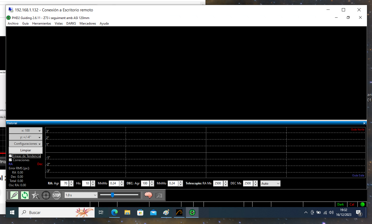 autoguiat del telescopi PHD2