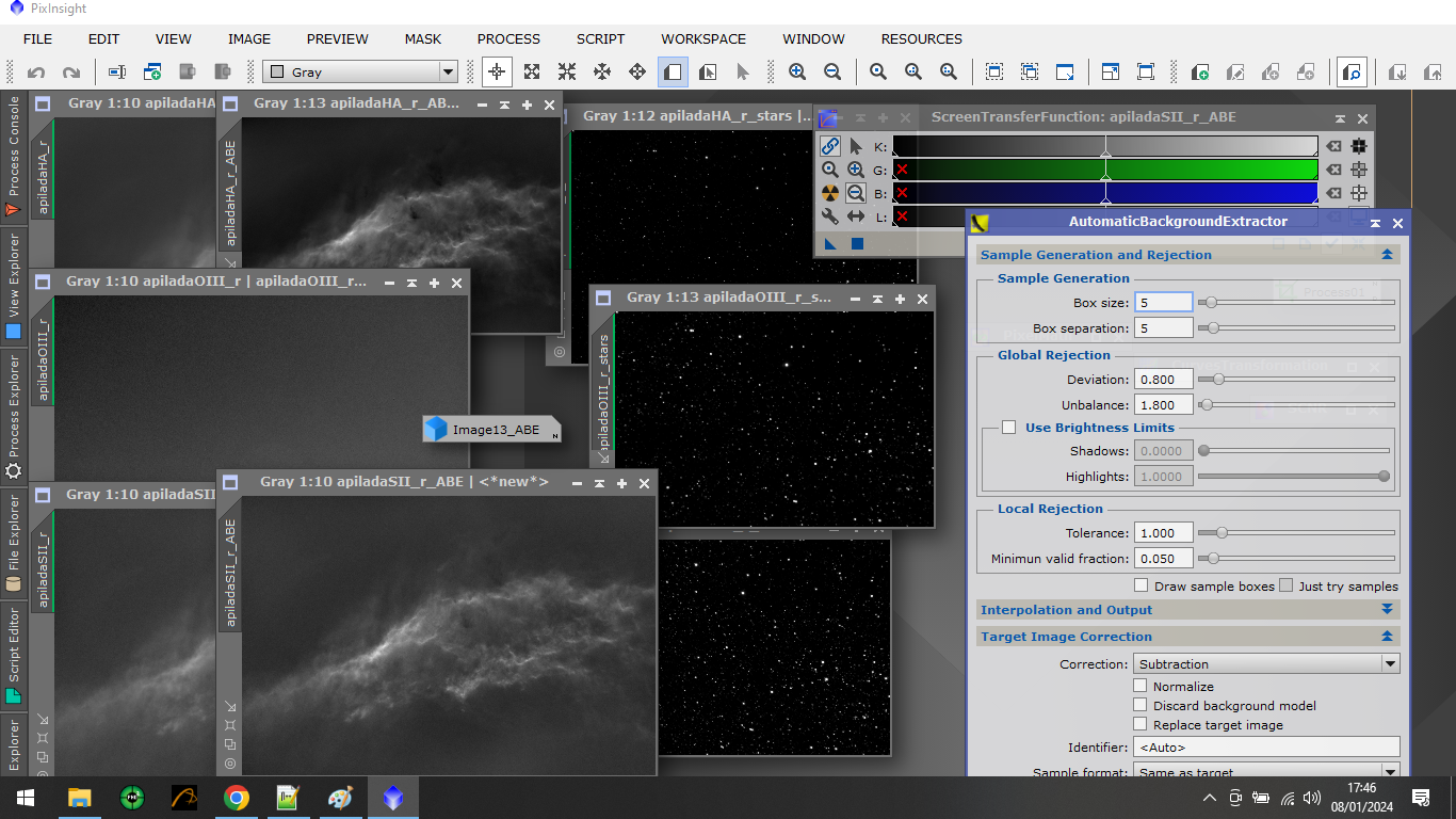 Processament de NGC 1499 amb PixInsight