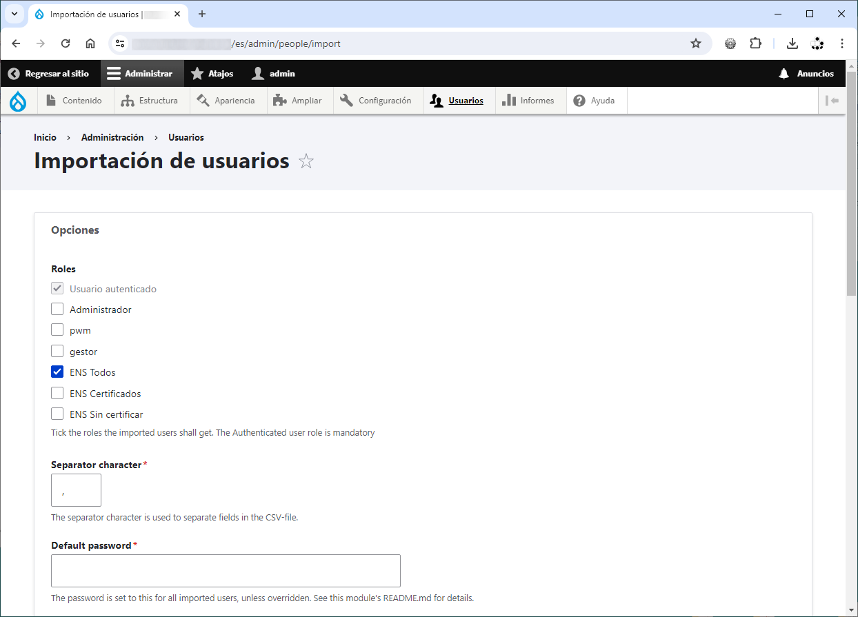 importar usuaris al vol a Drupal