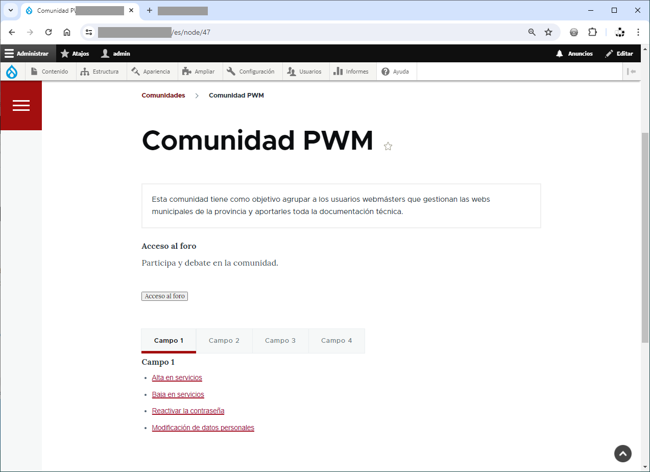 pestanyes Drupal
