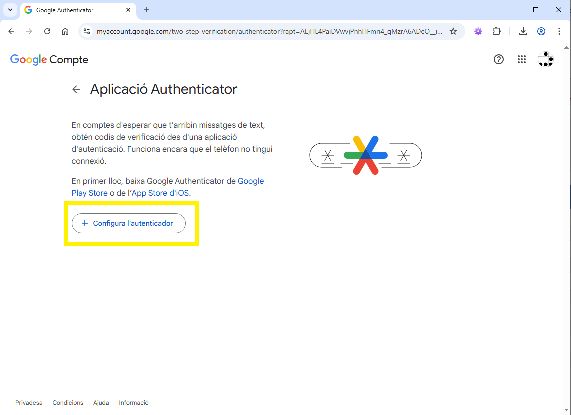 configurar contrasenya aplicacions google