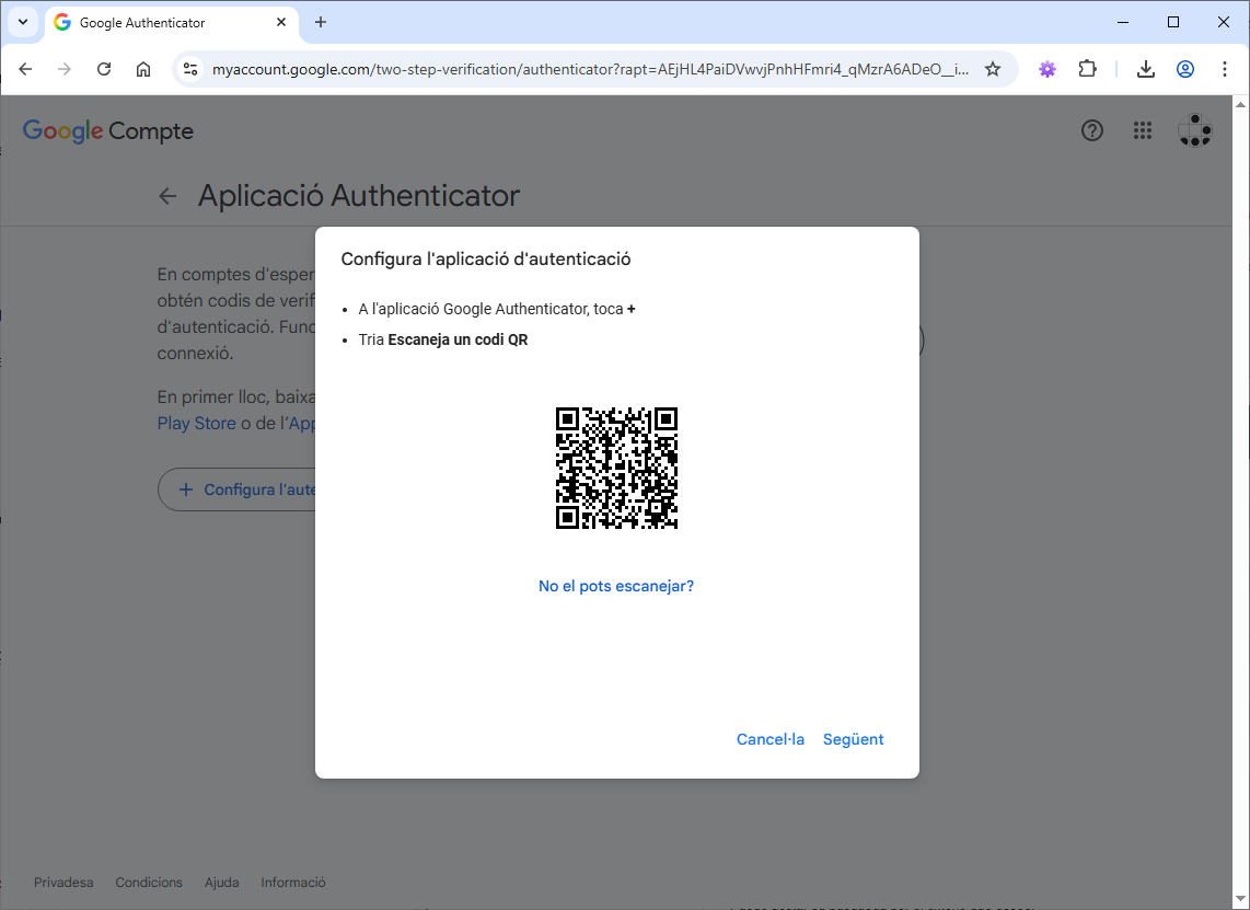 configurar contrasenya aplicacions google