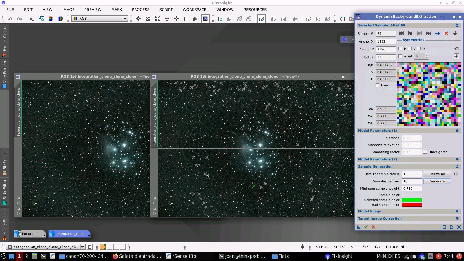 M45 amb un filtre Optolong L-Enhance
