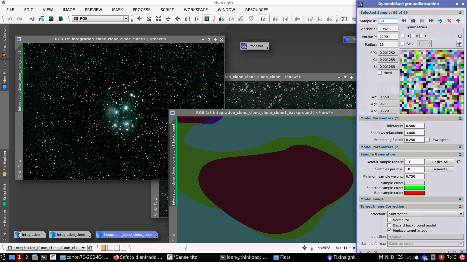 M45 amb un filtre Optolong L-Enhance