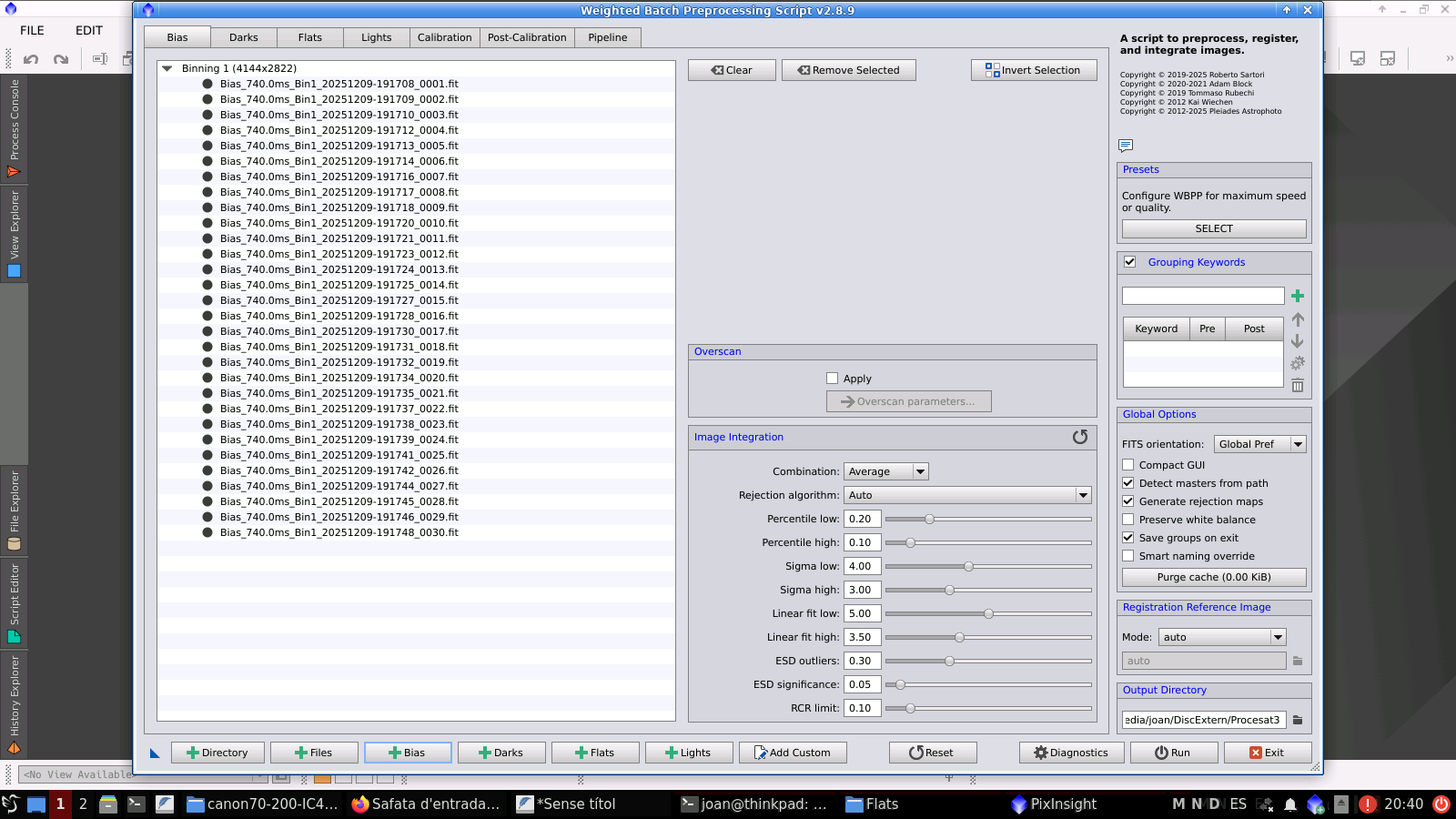 M45 amb un filtre Optolong L-Enhance