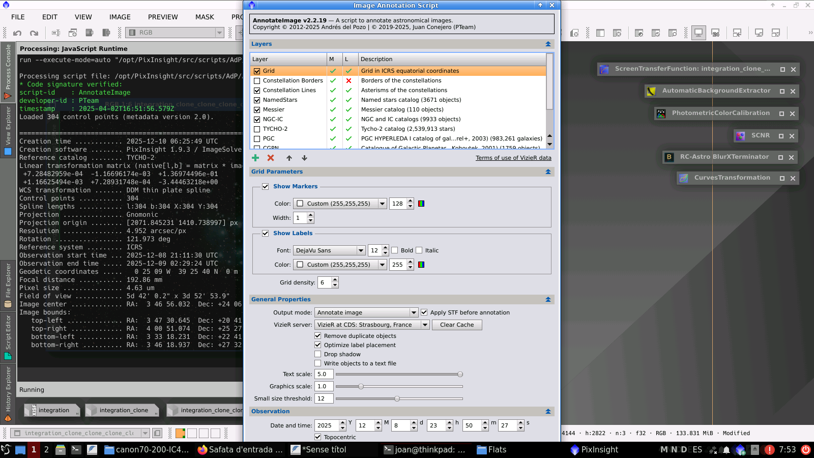 M45 amb un filtre Optolong L-Enhance