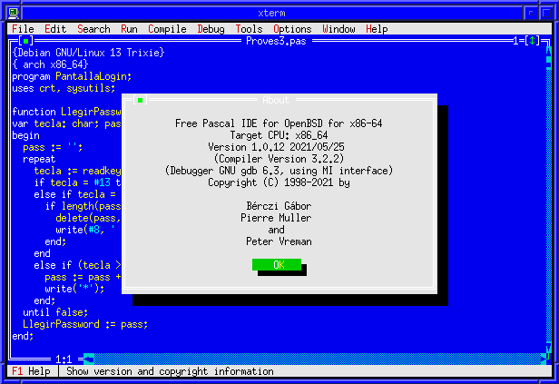 Free Pascal fpc a OpenBSD