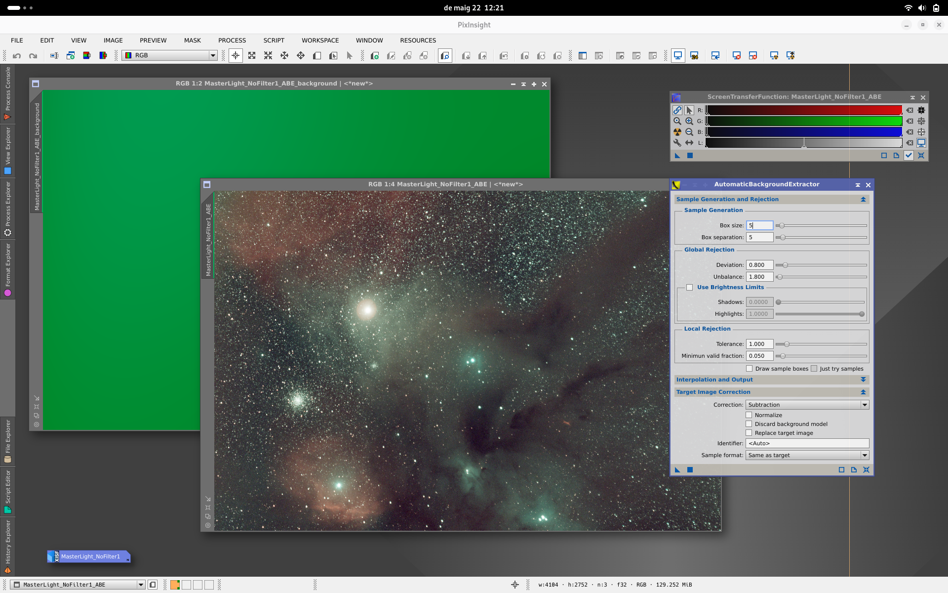 Processant Rho Ophiuchi amb Pixinsight