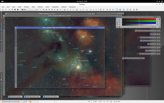 Processant Rho Ophiuchi amb Pixinsight
