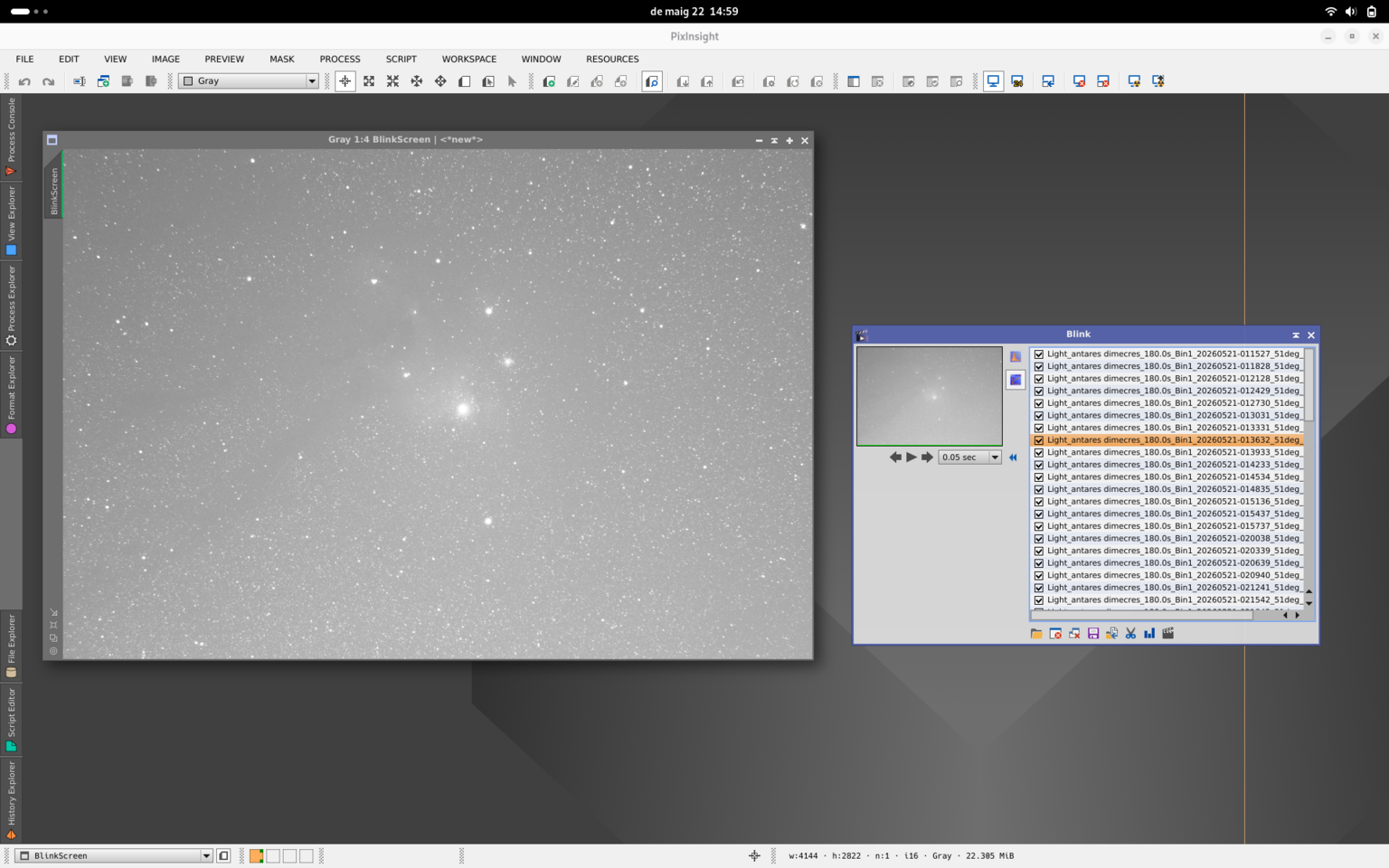 Processant Rho Ophiuchi amb Pixinsight