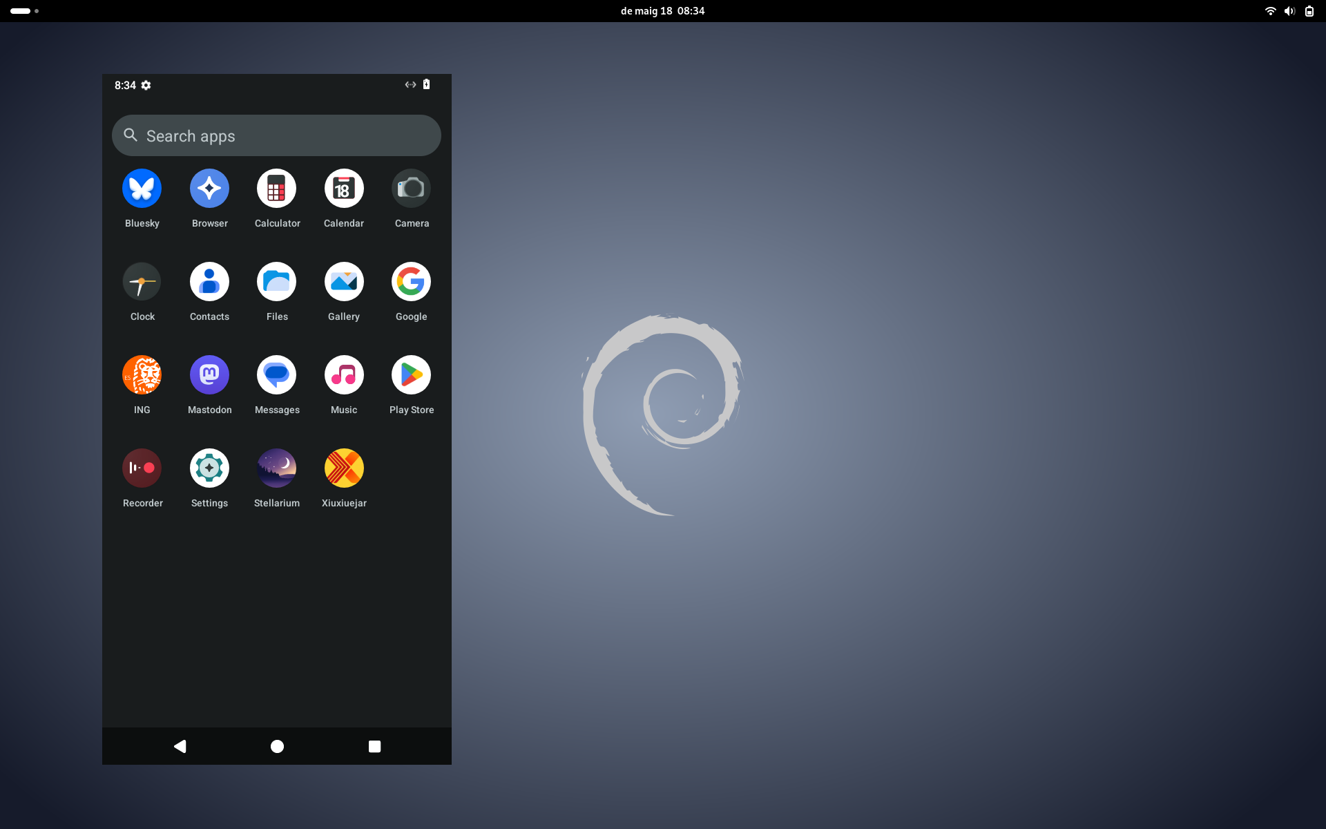 canviant la resolució a WayDroid