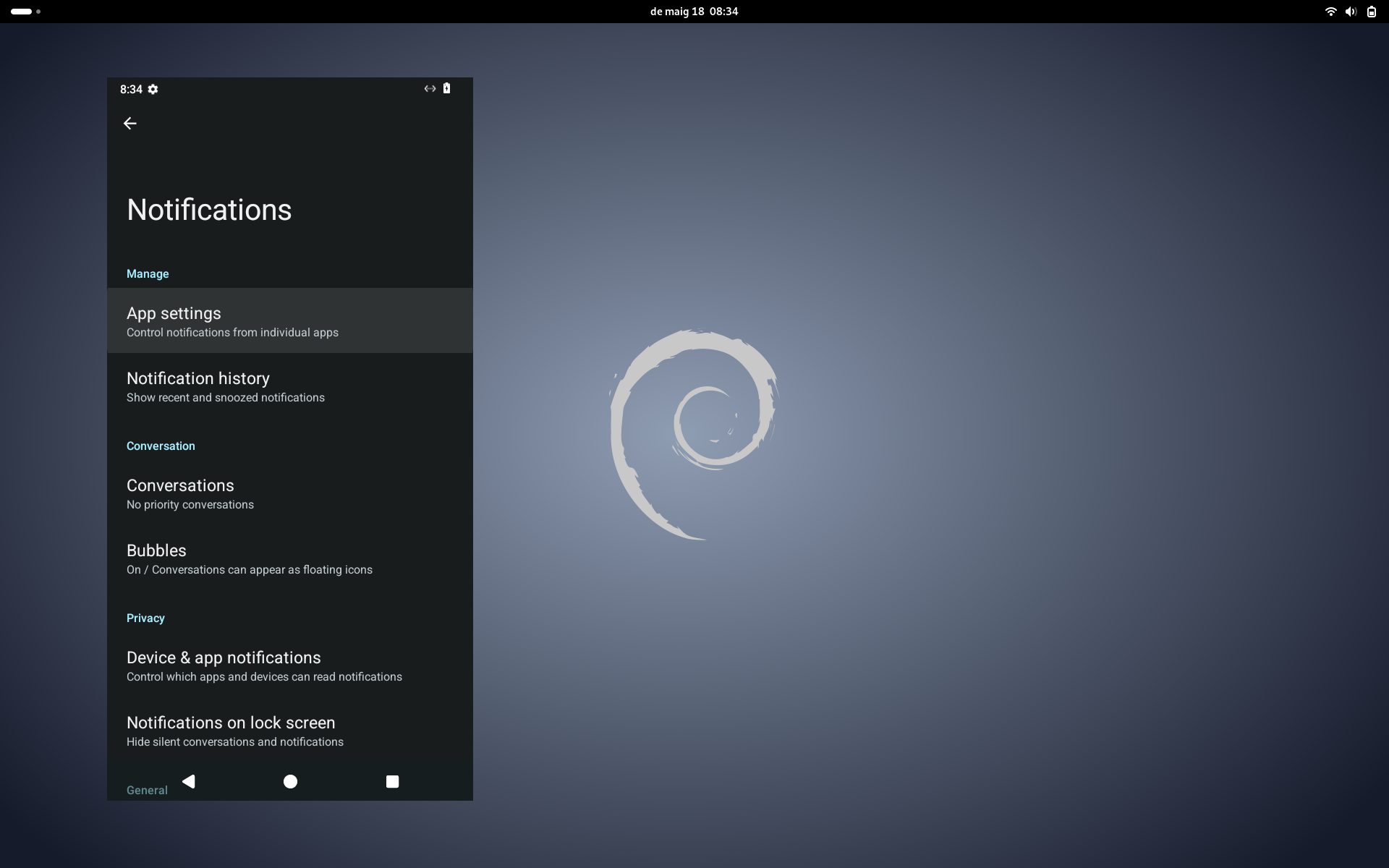 canviant la resolució a WayDroid