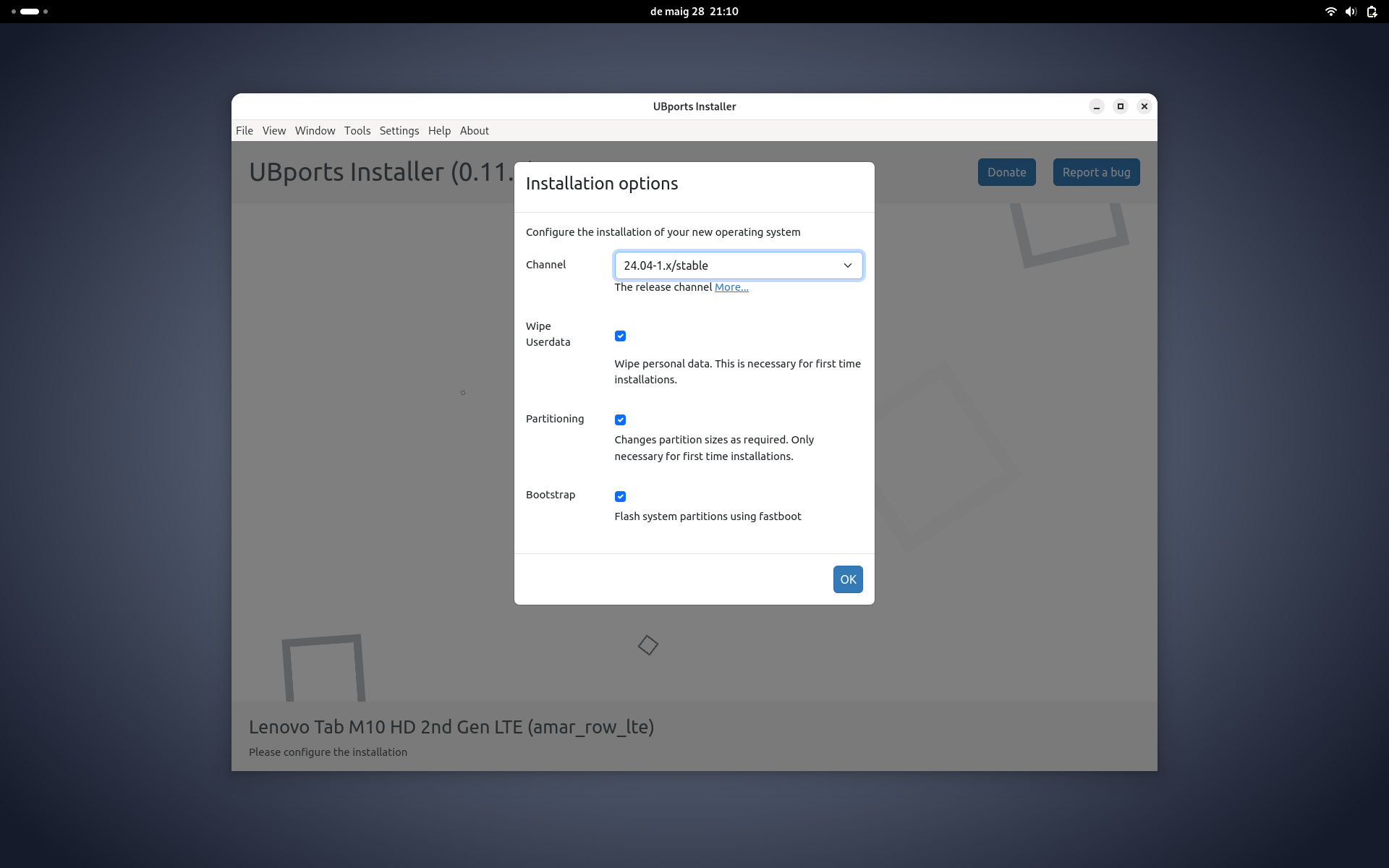 Ubuntu Touch en Tablet Lenovo Tab M10