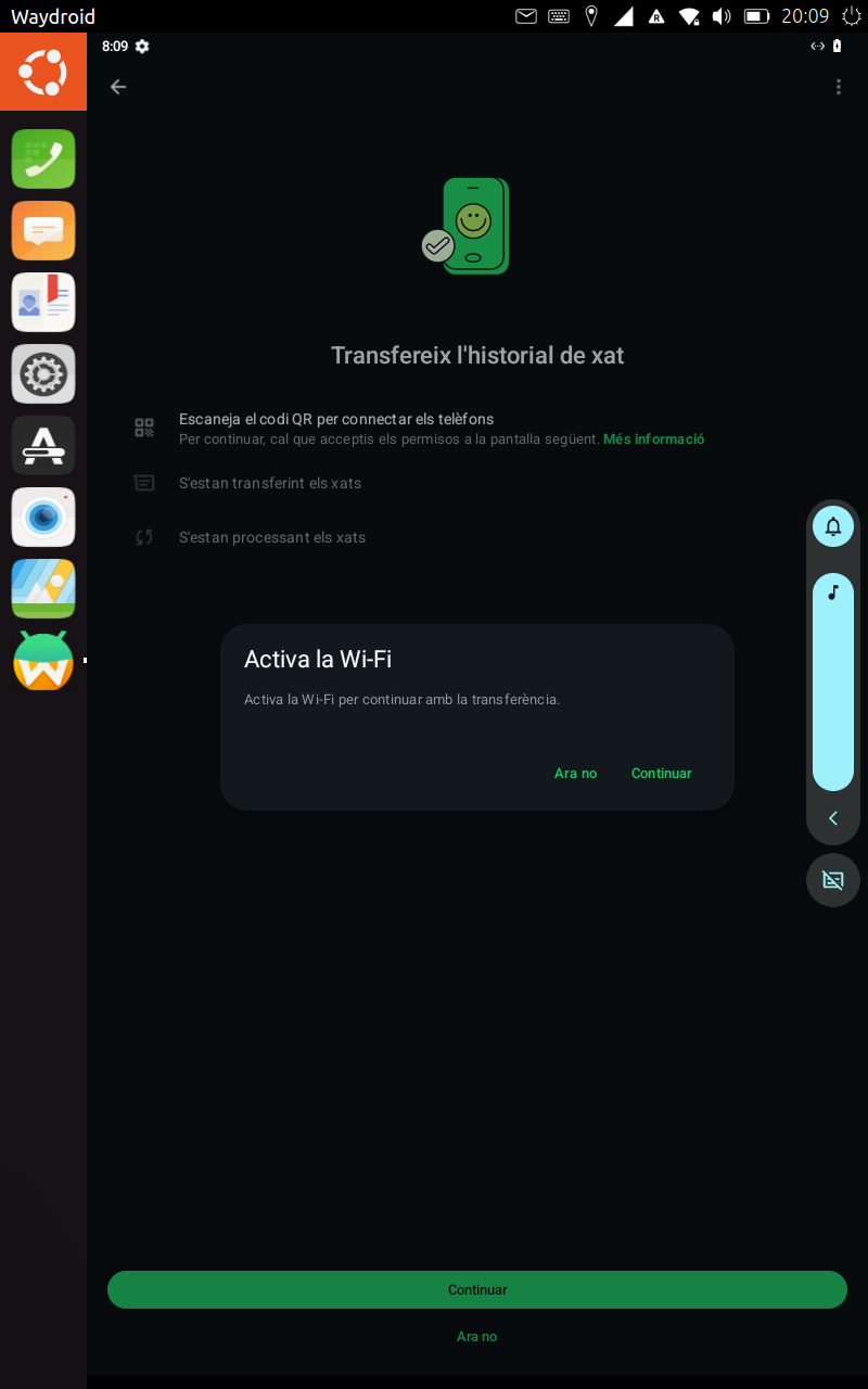 Ubuntu Touch + Waydroid + Whatsapp