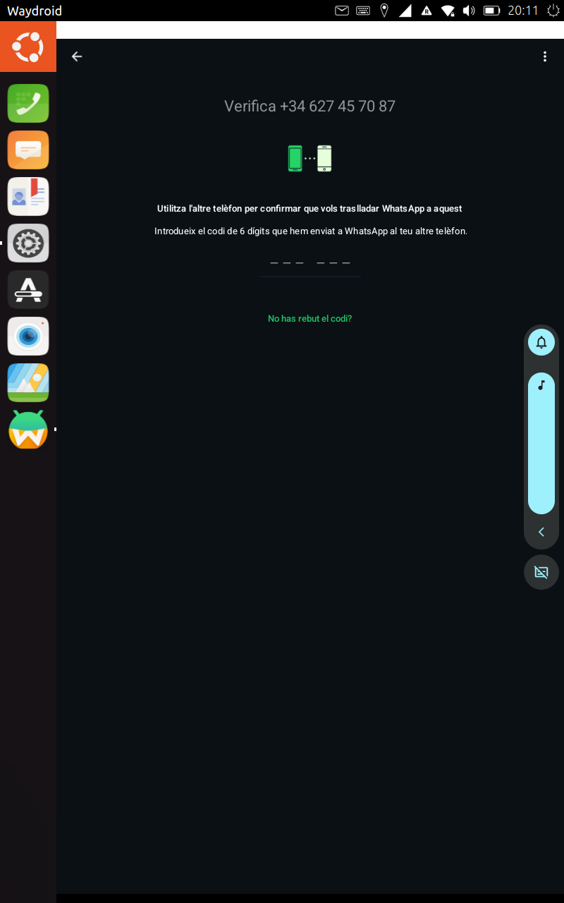 Ubuntu Touch + Waydroid + Whatsapp