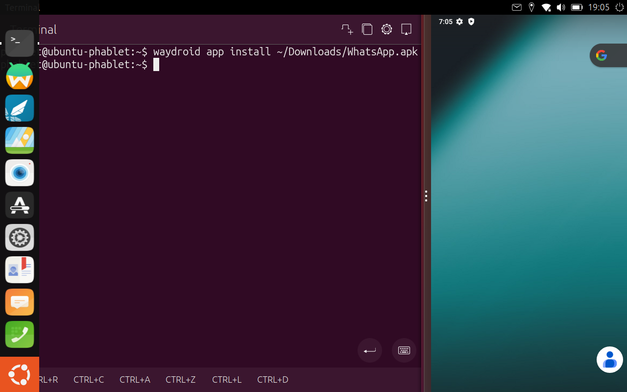 Ubuntu Touch + Waydroid + Whatsapp