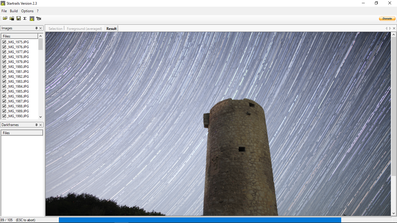 Star Trail Alcossebre