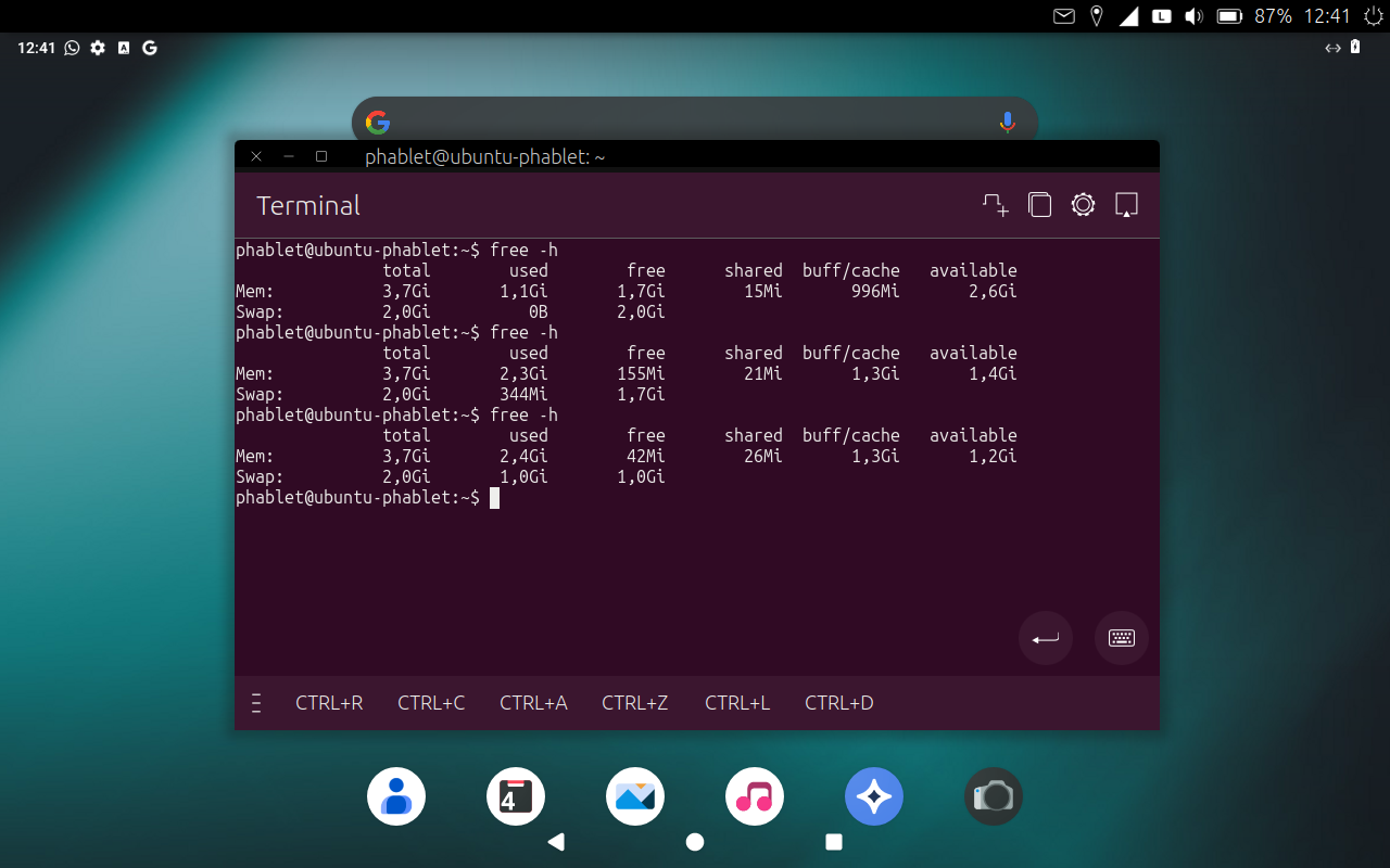 Swap a Ubuntu Touch