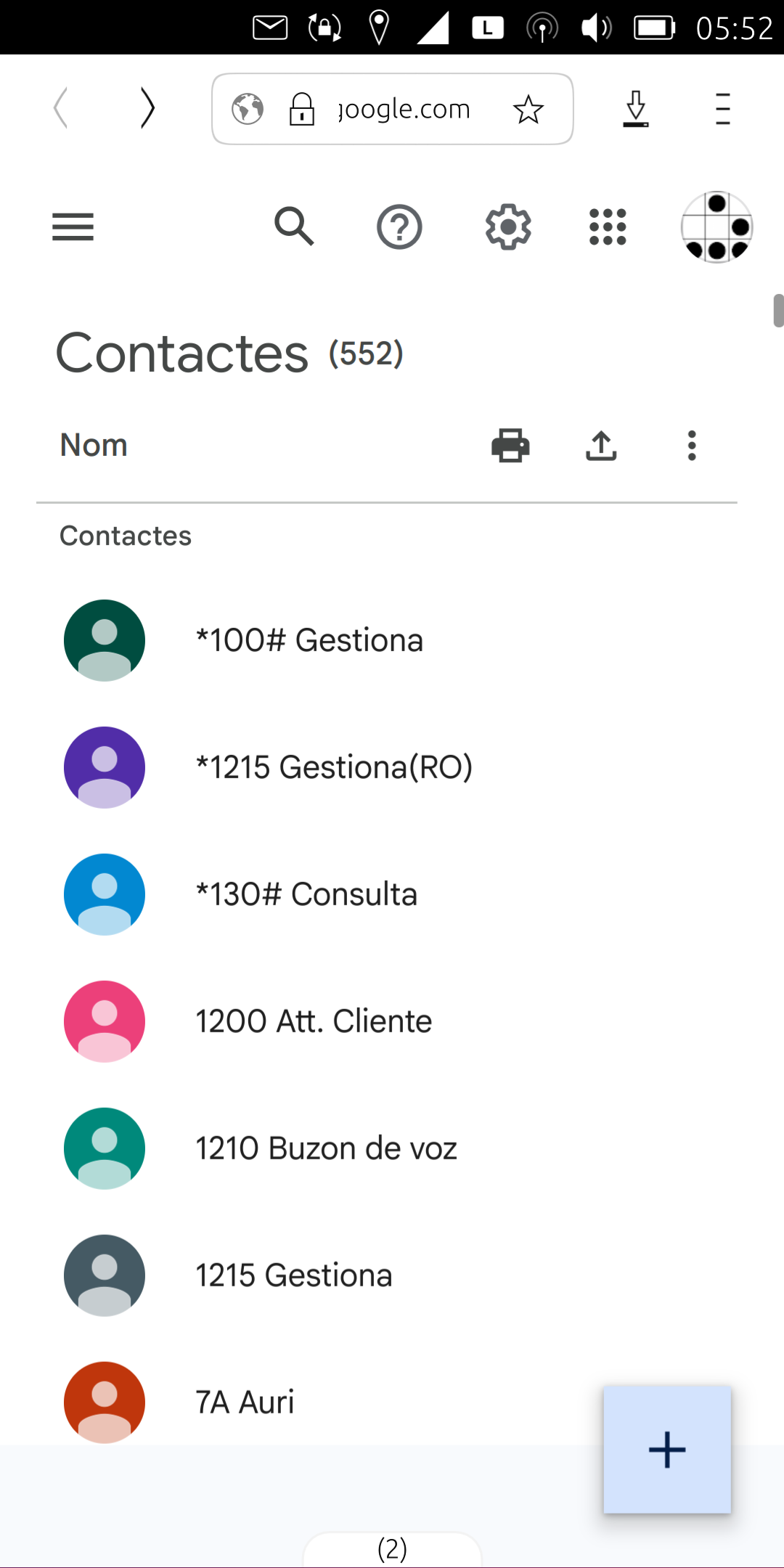 Contactes Ubuntu Touch