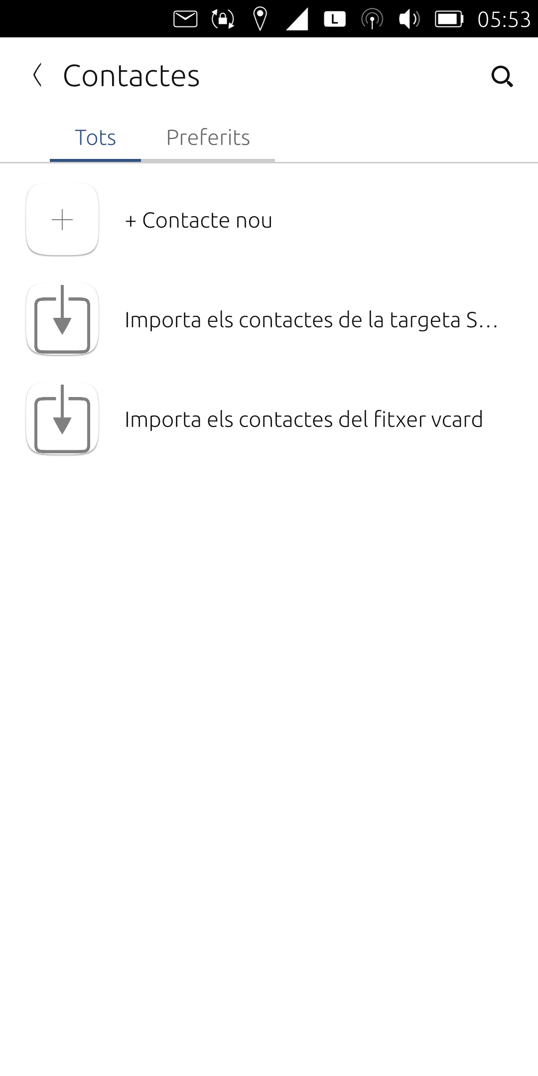 Contactes Ubuntu Touch