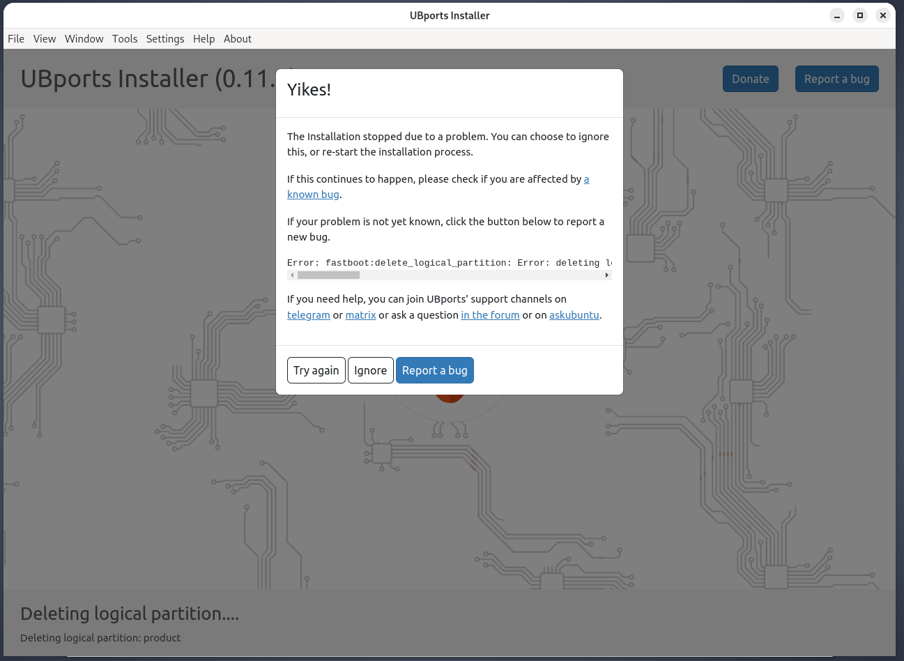 Reinstal·lant Ubuntu Touch UBports