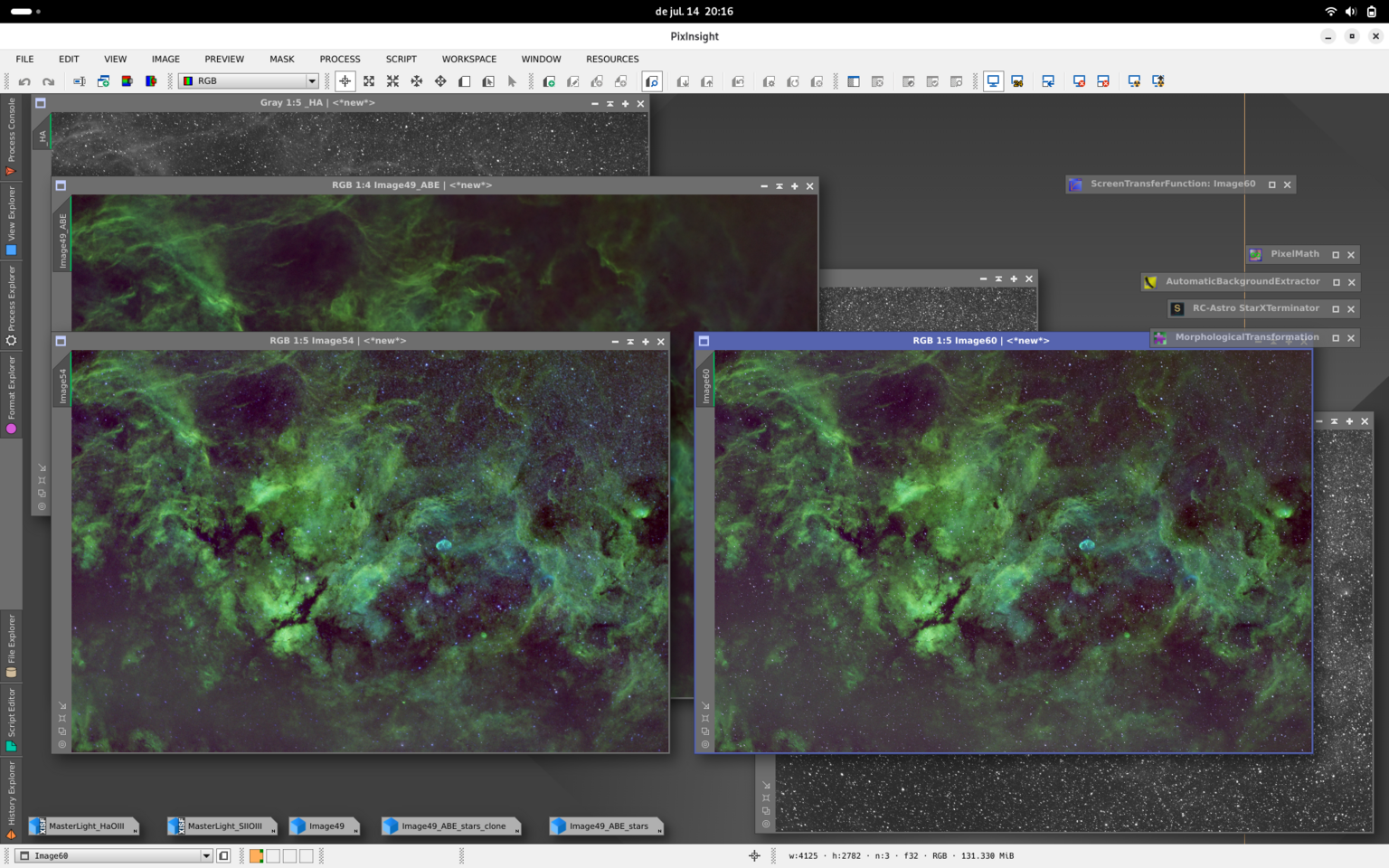 Cygnus en paleta SHO