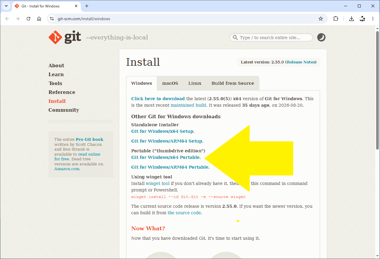 Visual Studio Code i Git portable