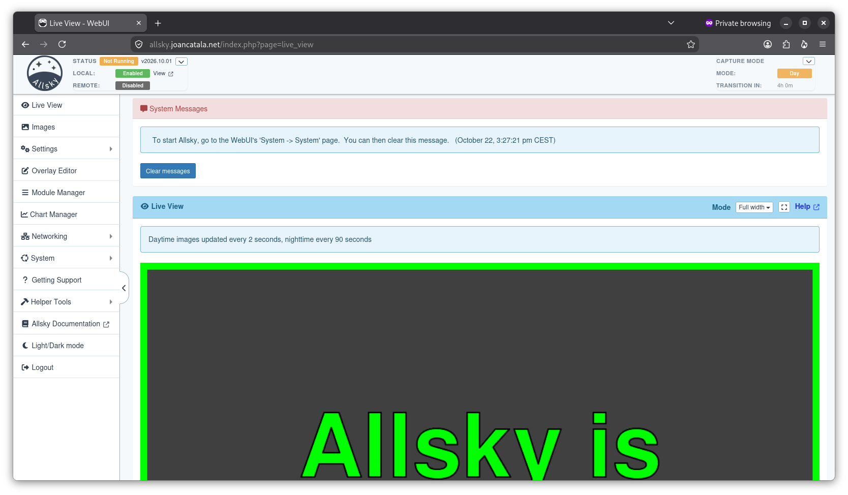 allsky última versió octubre 2026