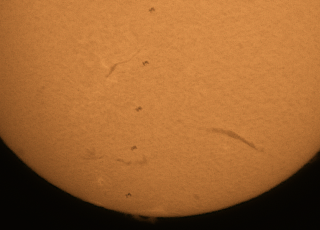 Trànsit de la ISS davant del Sol