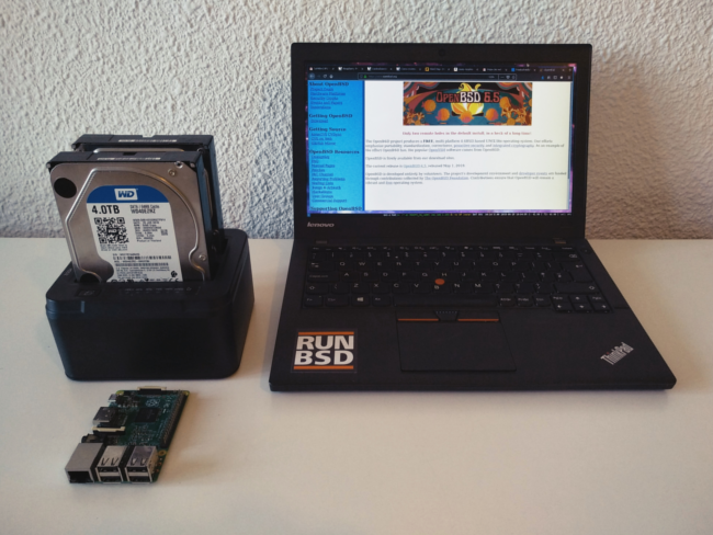 Muntant el disc de 4TB de la Raspberry a un client OpenBSD 6.5 amb NFS