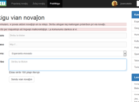Limitant el número de caràcters a les descripcions de les notícies de Klaku