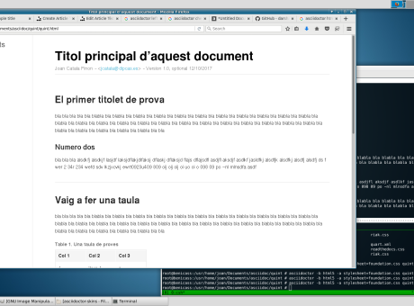 Diferents estructures i formats de fitxers amb AsciiDoctor