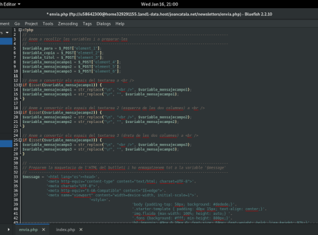 Personalització de l'editor Bluefish a OpenBSD